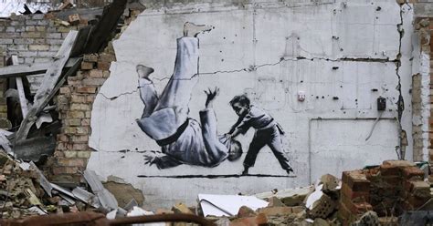 Banksy Werke In Der Ukraine Ein Kleiner Judoka Gegen Putin