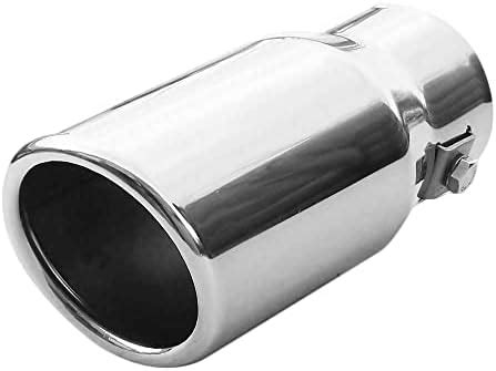 Exhaust Tip Trim Car End Pipe Tail Sport Muffler Stainless Steel Chrome