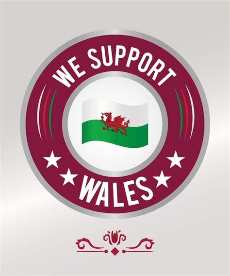 Premium Vector Soccer Badge Flag For Wales Fans