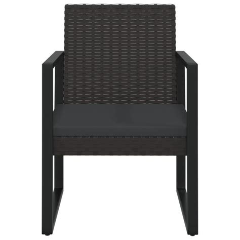 Zerodis Fauteuil De Jardin Avec Coussin Noir R Sine Tress E