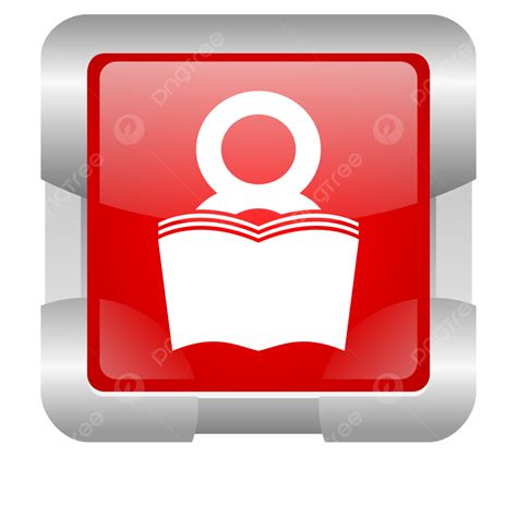 Book Red Square Web Glossy Icon Symbol Business Book Icon Paper Png