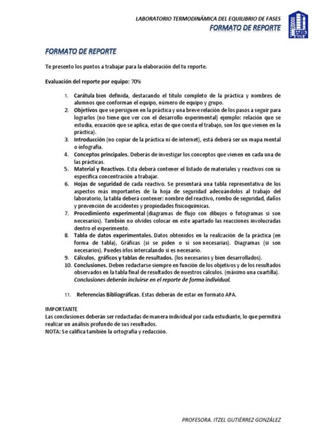 Formato De Reporte Ltef Pdf Laboratorios Ciencias Fisicas