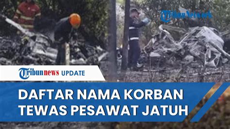 Daftar Nama Korban Tewas Pada Insiden Pesawat Jatuh Di Selangor