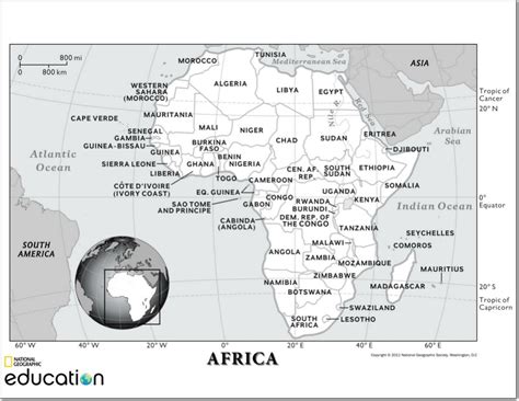 Mapa De Africa Con Nombres Y Division Politica Para Imprimir Canvas