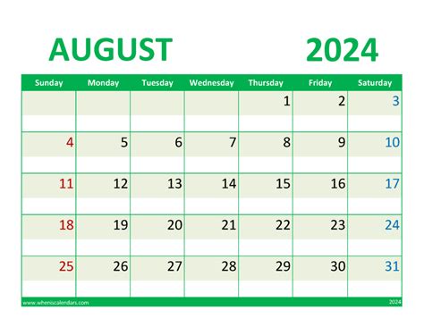 Blank August 2024 Calendar Printable Pdf A84074