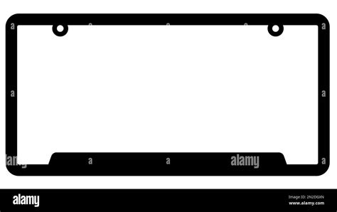 License Plate Frame Icon On White Background License Plate With Copy Space Flat Style Stock