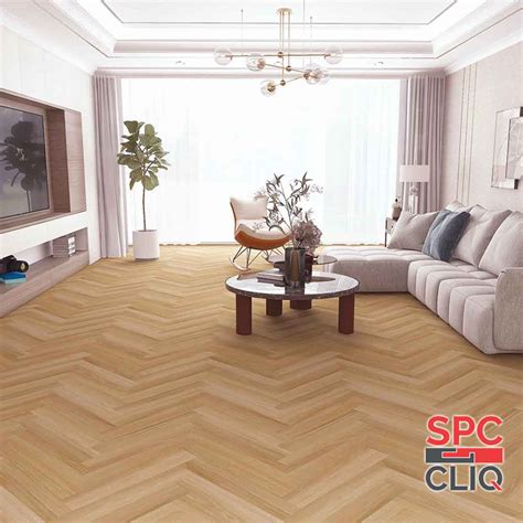 Exclusive SPC Herringbone Flooring 4mm Honey Pine