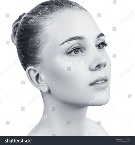 Sensual Woman Cream Dots On Face Stock Photo Shutterstock