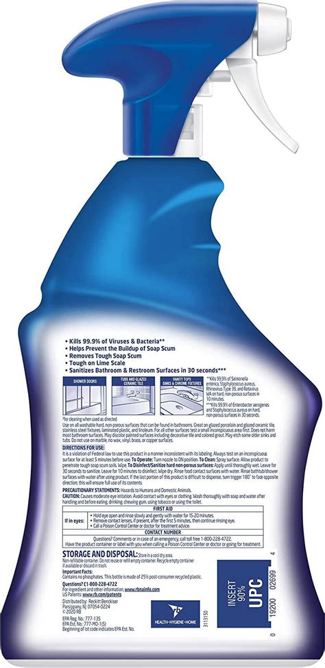 Lysol Power Bathroom Foamer Daily Bathtub Cleaner 32oz