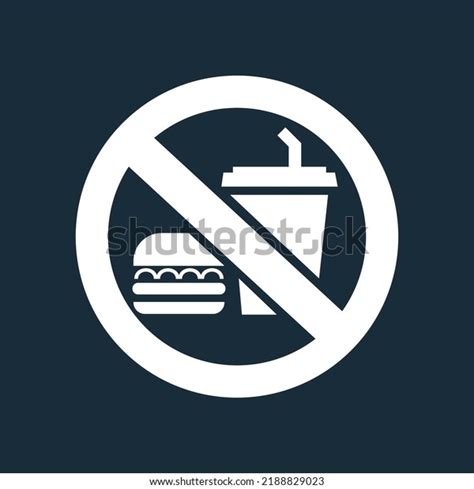 Forbidden Eat Fast Food Leave Vector เวกเตอร์สต็อก ปลอดค่าลิขสิทธิ์