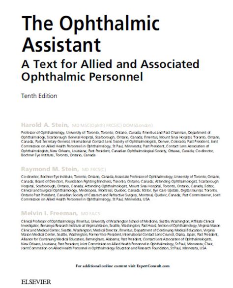 The Ophthalmic Assistant 10th Edition Library Lyceum Northwestern