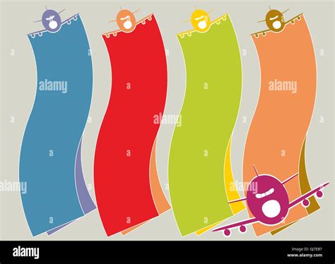 Background with colorful airplanes Stock Vector Image & Art - Alamy