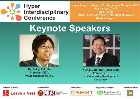 Keynote Speakers For Hyper Interdisciplinary Conference In Malaysia