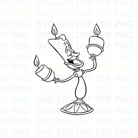 Lumiere Beauty And The Beast Svg Dxf Eps Pdf Png Cricut Etsy Canada