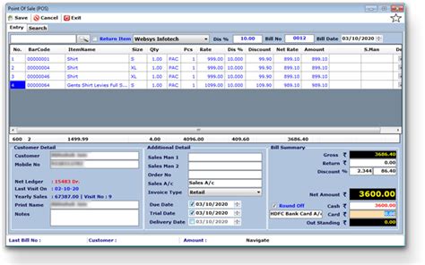 Super Market And Grocery Store Billing Software Websys Infotech