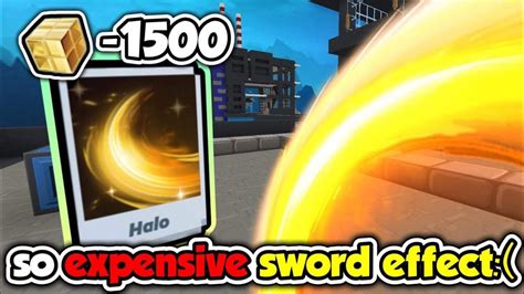 I Bought Halo Sword Effect In Bedwars Blockman Go Youtube