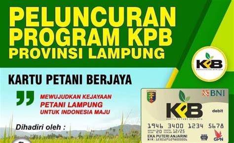 Petani Di Lampung Teregistrasi Program Kartu Petani Berjaya