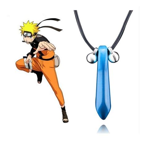 Cosplay Naruto Chile Colgante Anime Accesorios Collar Azul Mercado