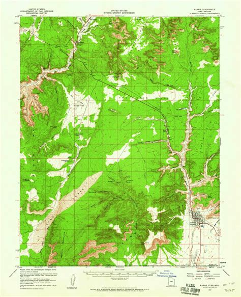 Kanab Utah Usgs Old Topo Map Reprint X Az Quad