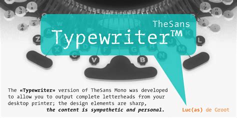 Thesans Typewriter Fonts I Love Typography