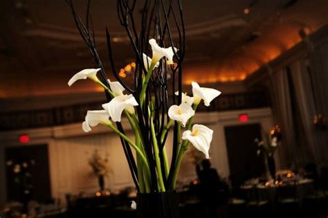 Beautiful Blooms Black Branch And Calla Lily Centerpiece Calla Lily