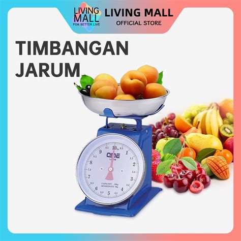 Jual Timbangan Buah 15kg 20kg Besi Stainless Jarum Analog Manual Duduk