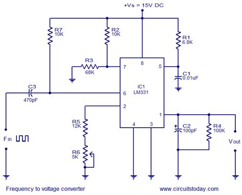 FREQUENCY TO VOLTAGE CONVERTER CIRCUIT diagram