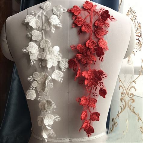 3d Flower Embroidery Lace Applique Patch For Bridal Couture Etsy