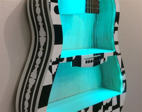 Guitar Shelf 127 Recycled Acoustic Guitar With Custom Etsy Guitar