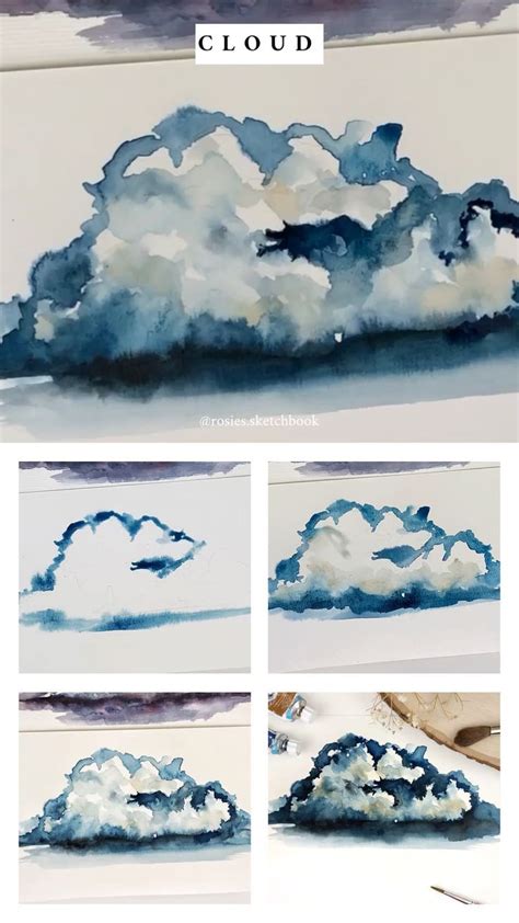 Watercolor Clouds Tutorial | yo-rice