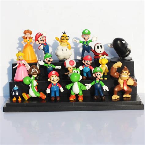 Discount This Month 18pcs Set Super Mario Bros Yoshi Dinosaur Peach