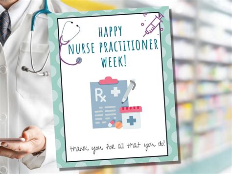 Happy Nurse Practitioner Week Sign Printable, NP Week Gift, Nurse Appreciation Gift, Gift for NP ...