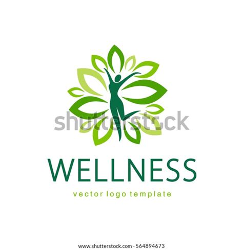 Wellness Vector Logo Design Template Stock Vector (Royalty Free) 564894673