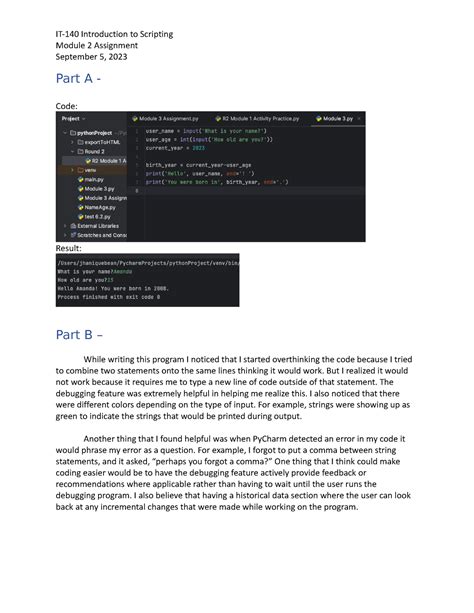 IT140 Module 2Assignment Rs IT 140 Introduction To Scripting Module 2