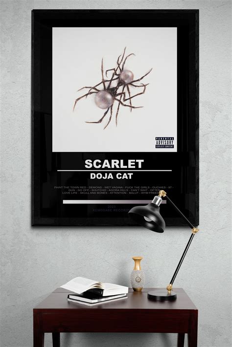 Doja Cat Scarlet Album Poster 003 Black Doja Cat Album Post Inspire