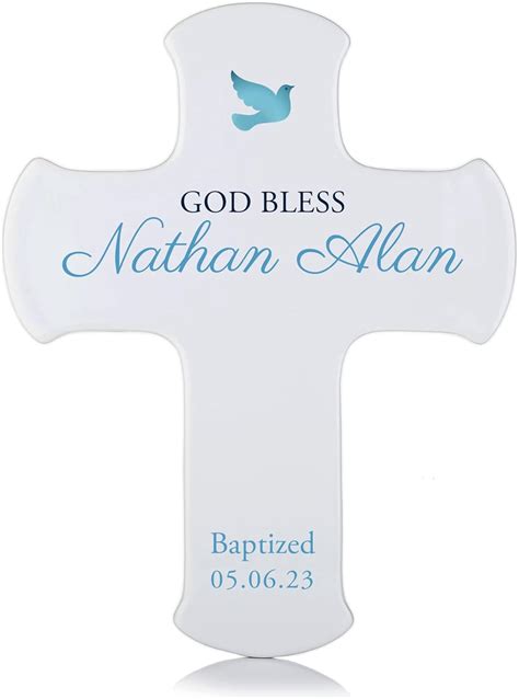 Lifetime Creations Baby Boy Baptism Wall Cross