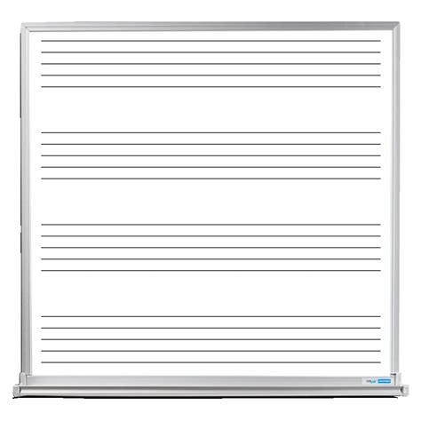 Music Staff-Lined Magnetic Whiteboard - Aluminum Frame