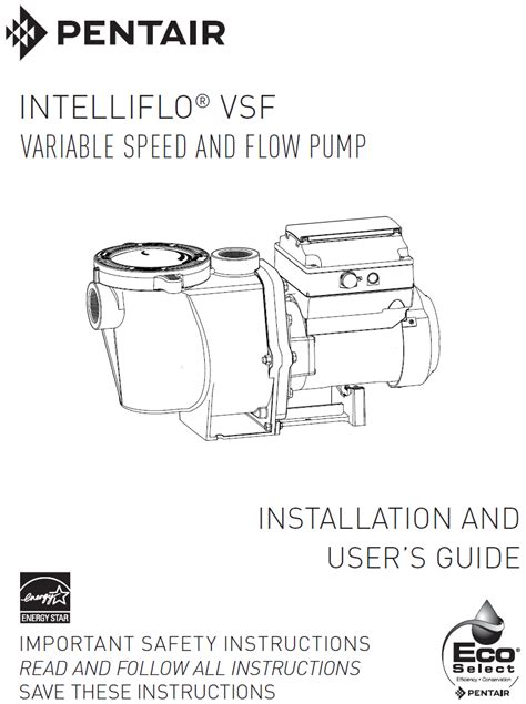 Pentair Intelliflo Vsf Manual