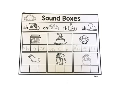 Printable Sound Boxes Template