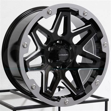 Vision Wheels 416 Se7en Black Milled Aspire Motoring