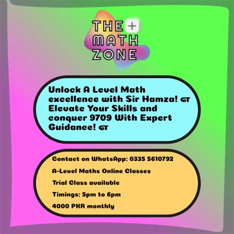 The Math Zone Online Classes Available For A Level Mathematics R