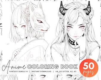 Anime Coloring - Etsy