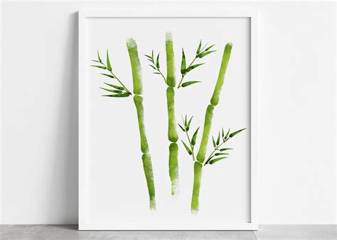 Bamboo Wall Art, Printable Bamboo Art, Bamboo Instant Download, Gift ...