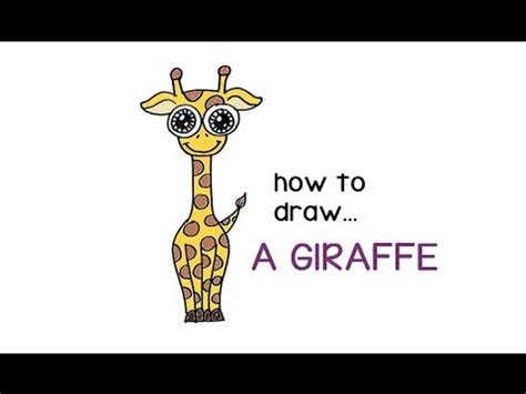 How To Draw A Cartoon Giraffe Hoe Teken Je Een Cartoon Giraf YouTube