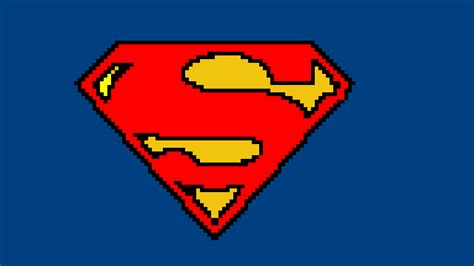 Pixilart Superman Logo Pixel Art By Anonymous