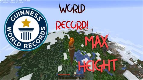 Max Height World Record Speedrun Minecraft Youtube