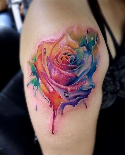 Watercolor Rose Tattoo Designs, Ideas and Meaning - Tattoos For You