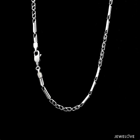 Jewelove™ Chains Designer Uni Sex Platinum Chain Jl Pt Ch 1024 Pt