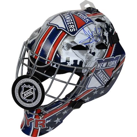 Henrik Lundqvist Signed Rangers Full Size Goalie Mask Steiner Coa