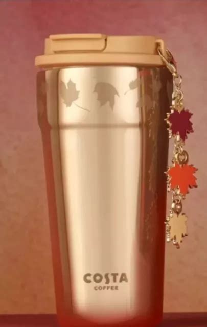 LIMITED EDITION AUTUMN Costa Cup 2024 Gold Leaf Charm Detail 29 00